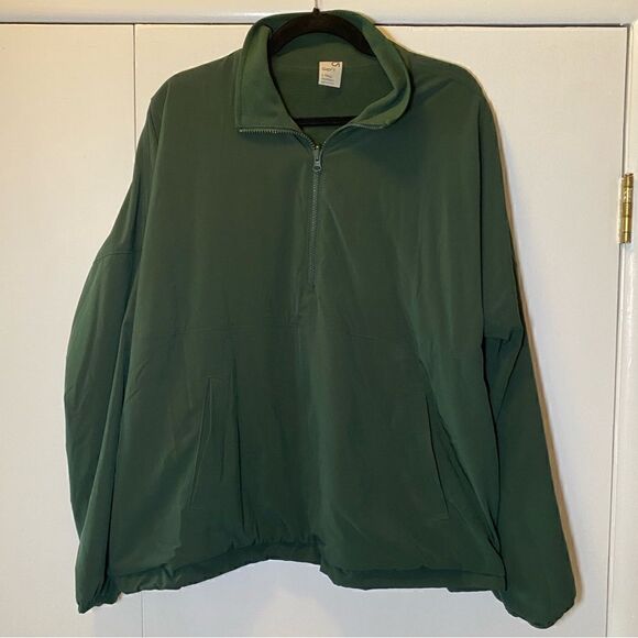 GAP Jackets & Blazers - GapFit Reversible Recycled Half-Zip Windbreaker Pullover Green Women’s Large